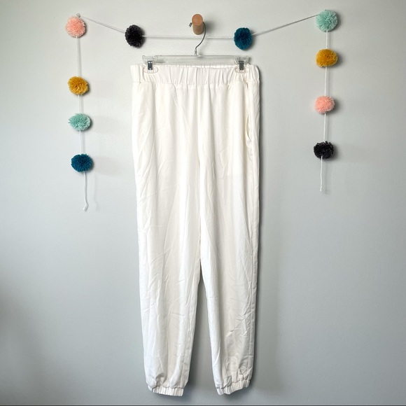Tularosa Pants - Tularosa White Relaxed Flowy Joggers